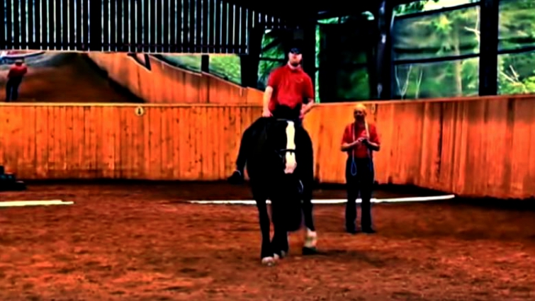 Richard riding competitively
